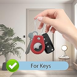 Tandoler 2 Pack AirTag Keychain Holder Case with