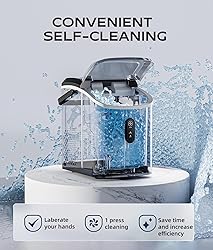 ecozy Nugget Ice Maker Countertop, Smart Portable