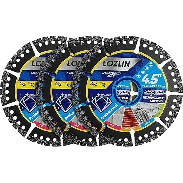 PT Diamond 10-Pack 4.5" Diamond Saw Blades - Cut Concrete, Granite, Brick, Stone, Tile
