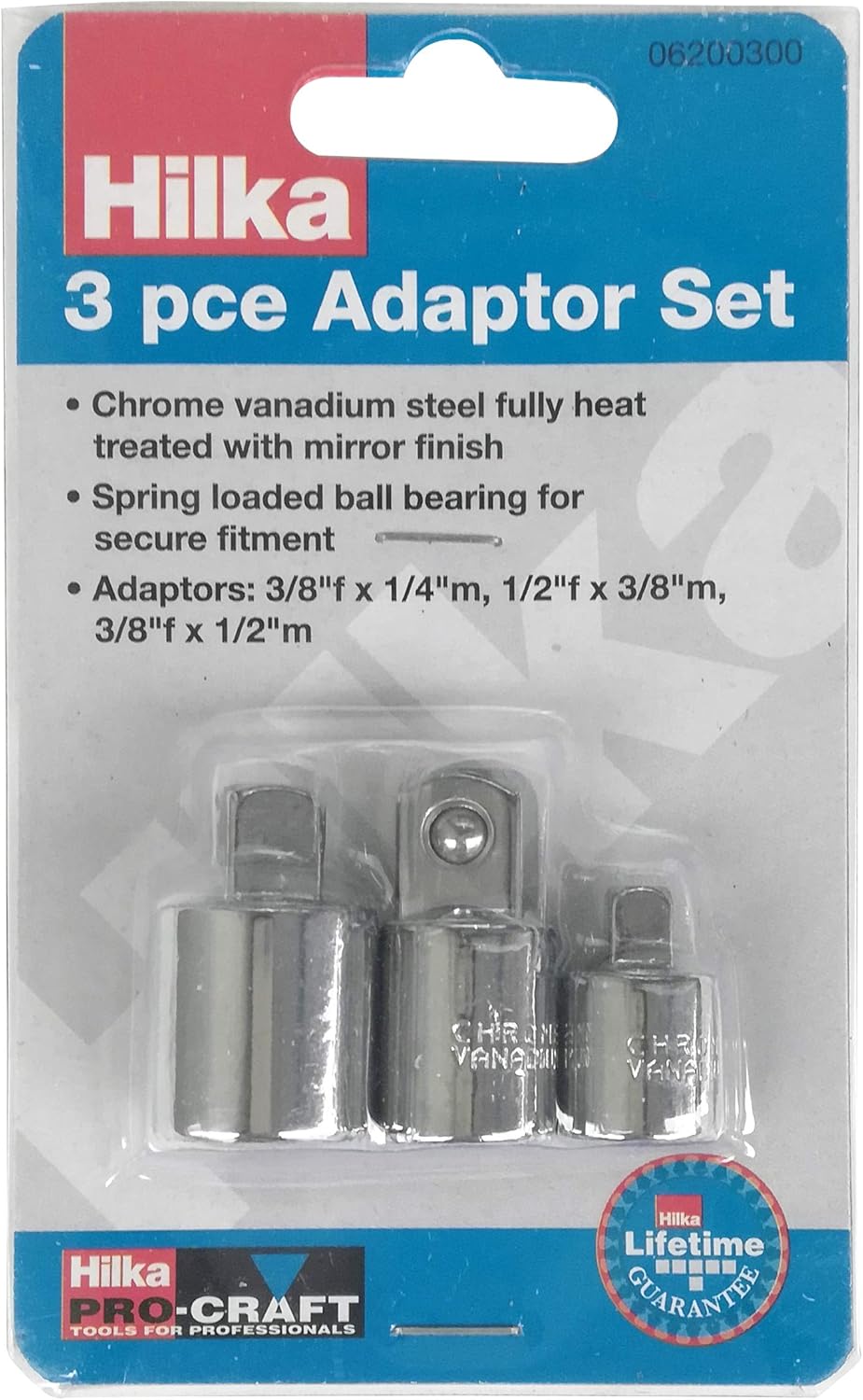 Hilka 06200300 Pro Craft Adaptor Set, Silver, Variety Pack