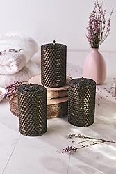 Beeswax Gifts 100% Beeswax Candles Set of 3 Colored
