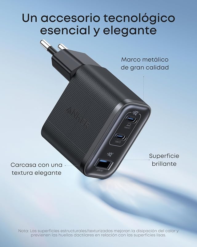 Nano carregador, adaptador de parede de 3 portas com saída de 70W, compacto e elegante, para iPhone 17/17 Pro MAX 16/15/14 iPhone Air, MacBook Air, iPad, Pixel, Galaxy e mais