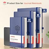 Smarpau Large A4 Notebook 320 Pages 100gsm Leather Hardcover Blue view 2