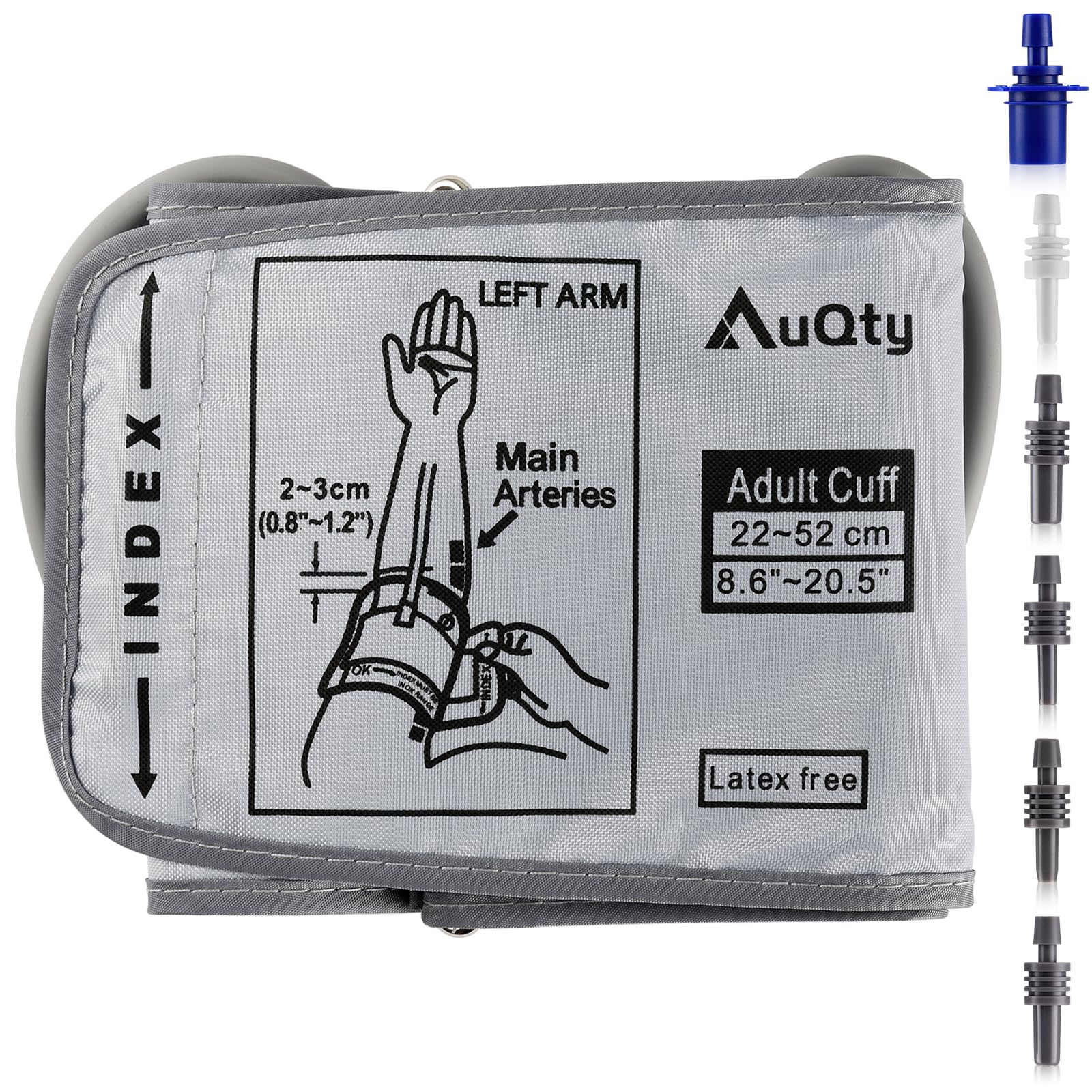 Extra Large Blood Pressure Cuff for Big Arms, Suitable for 22-52 CM Circumference (9-21 Inches), Compatible with Other BP Monitors, Replacement Cuff for Adults (Blood Pressure Cuff Only)