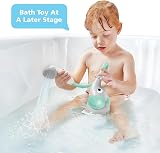 Yookidoo Elephant Bath Shower Head Turquoise Baby Rinser with 2 Trunk Knobs view 3