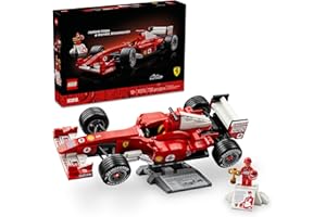 LEGO Icons Ferrari F2004 & Michael Schumacher Building Set for Adults, Ages 18+ - Ferrari F1 Bedroom, Home Office, Desk Decor