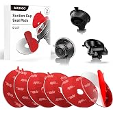 MASIGO Suction Cup Adhesive Pads, 2.2", Clear Double-Sided, 6 Pack | Improves Vacuum Seal &amp; Grip for Dash Cam, GPS &amp; Car Phone Suction Cup Mounts, Heat Resistant