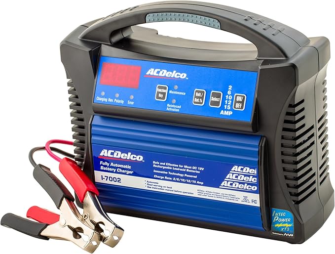 ACDelco I7002 15 Amp Battery Charger with Clamps
