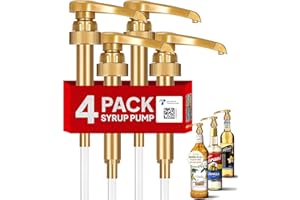 LITTLE SQUIRT SYRUP PUMP Coffee Syrup Pump Dispenser Fits 750ml Torani, DaVinci, Jordan's Skinny (Monin 33.8oz Plastic Bottles)