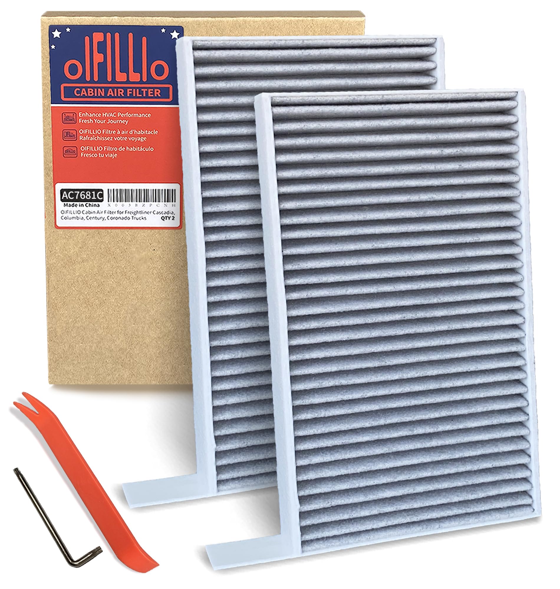 Photo 1 of OIFILLIO Cabin Air Filter Fits for Model Y 2020,2021,2022,2023,2024, 2025, Replace 1107681-00-A, 1107681-00-C, with tools