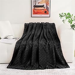 Puncuntex Black Throw Blanket 108"×90" inches