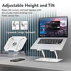 Swivel Laptop Stand for Desk, Adjustable Laptop