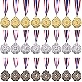 IHPUKIDI 12/24/48/96 Pieces Gold Silver Bronze Award Medals, Olympic Style Winner Medals Gold Silver Bronze Prizes for Sports, Competitions, Party Favors, 2 Inches