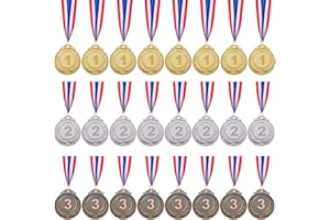 IHPUKIDI 12/24/48/96 Pieces Gold Silver Bronze Award Medals, Olympic Style Winner Medals Gold Silver Bronze Prizes for Sports, Competitions, Party Favors, 2 Inches