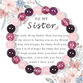 yuqiuang Gifts for Women Men Birthday Natural Stone Bracelet, Present for Woman Daughter, Best Friend, Daughter in Law, Sister, Son, 21st, 16th Birthday Christmas Gifts for Her Him