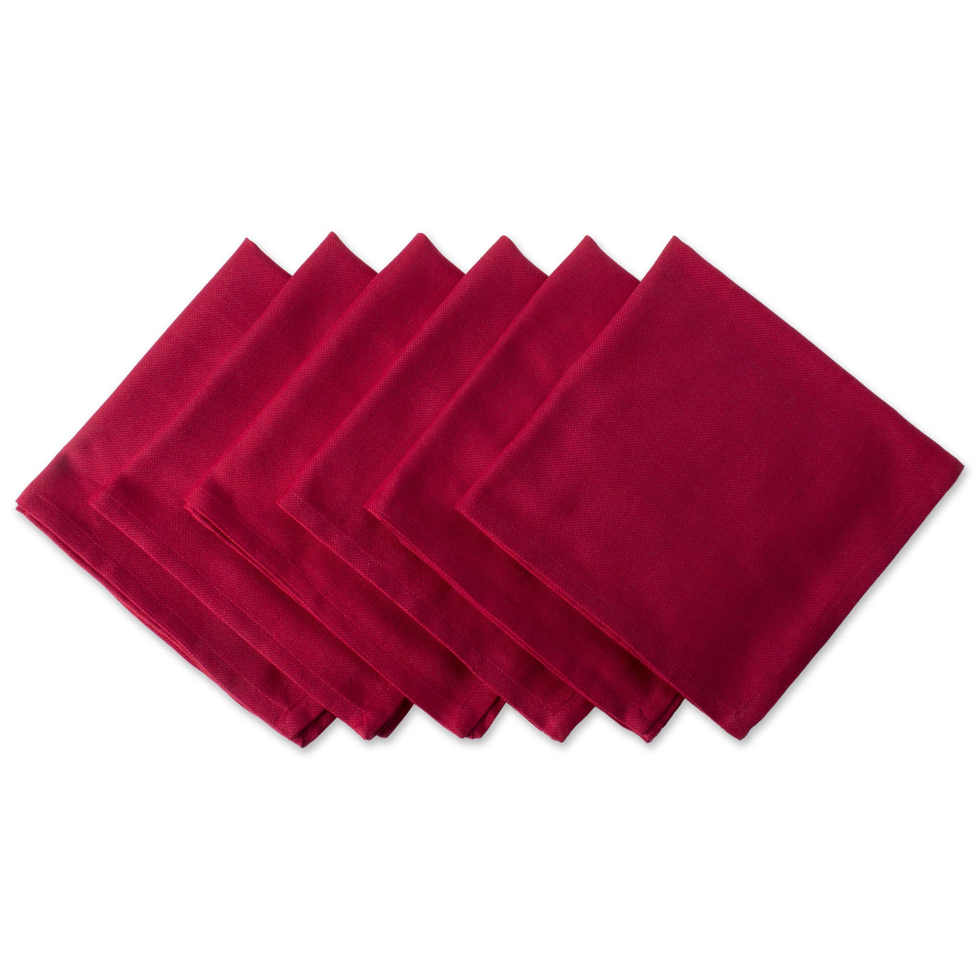 DII Variegated Tabletop Collection, Napkin Set, 20x20, Tango Red, 6 Piece