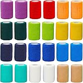Juvale Vet Wrap - Self-Adherent Support for Sprains with Compression Bandage - Pet & Equine Care with Elastic Bandage Wrap - Athletic Support with Sports Tape - 3 in x 5 yd, Pack of 24, 12 Colors