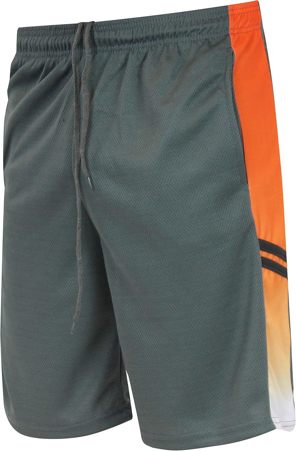 Real Essentials Boys' 5-Pack Mesh Active Athletic Performance Basketball Shorts with Pockets: Clothing