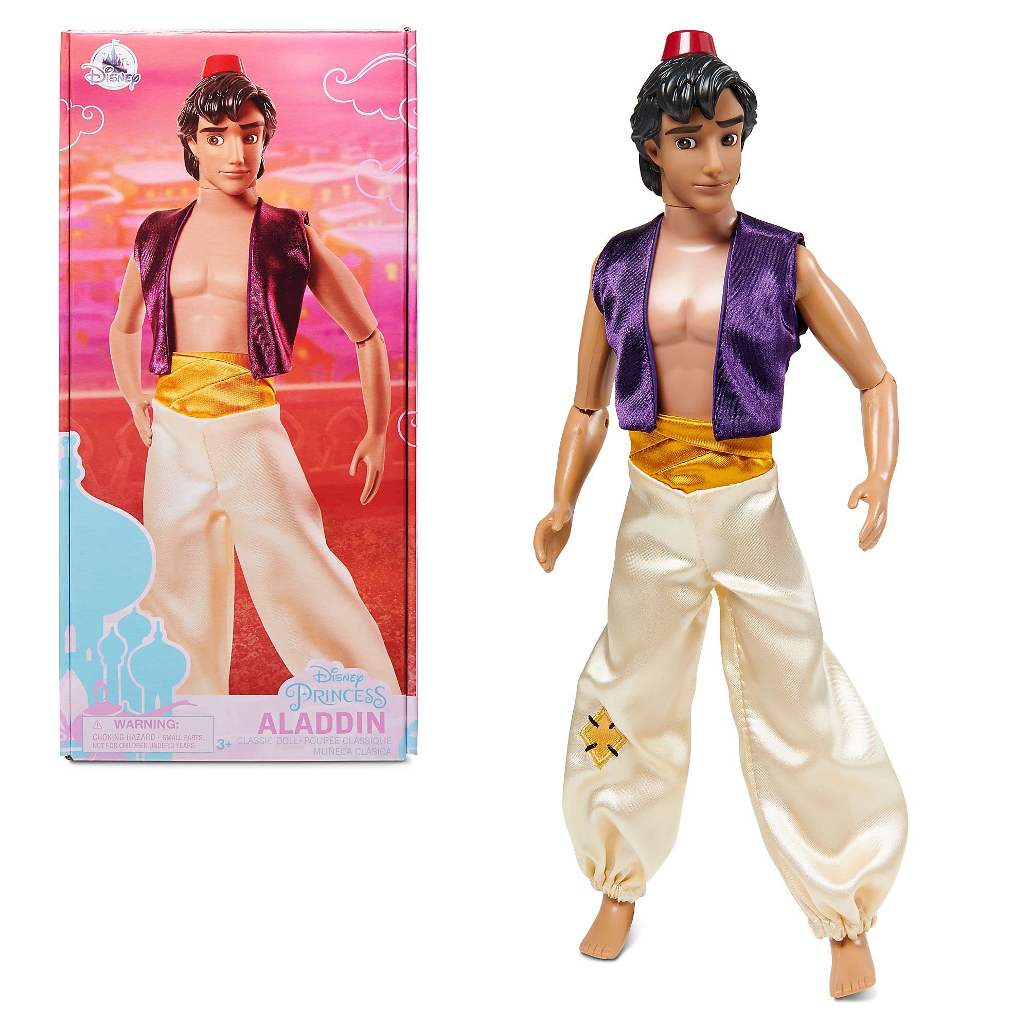 Disney Store Official Aladdin Classic Doll for Kids, 32cm/12”, Fully Posable Toy with Moulded Hair and Hat - Suitable for Ages 3+ — image 1