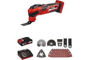 Einhell Varrito Power X-Change 18-Volt Cordless Variable-Speed 20,000-OPM Oscillating Multi-Tool, 3.2-Degree Oscillation Angle, w/ 15 Accessories Included, Kit (w/ 2.0-Ah Battery and Fast Charger)