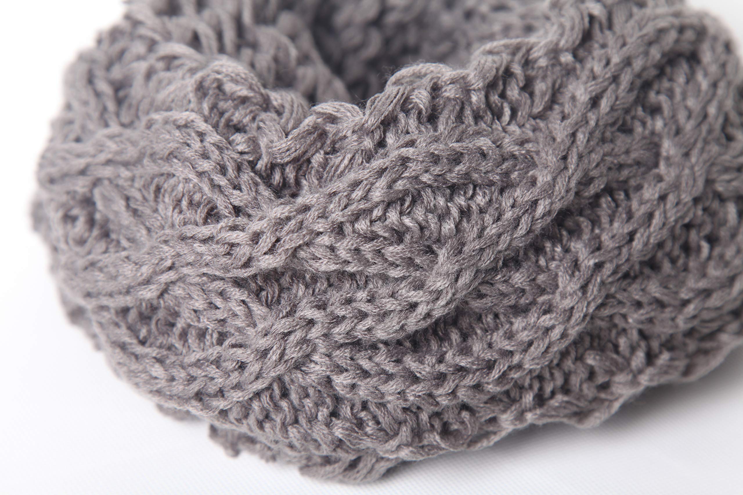 AMSTAR Womens Soft Warm Thick Ribbed Knit Winter Infinity Circle Loop Scarf AMSTAR Womens Soft Warm Thick Ribbed Knit Winter Infinity Circle Loop Scarf