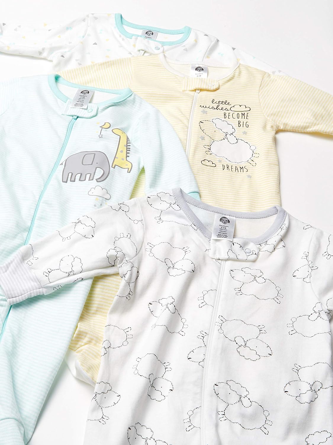 Gerber Baby Girls' 4-Pack Sleep N' Play: Clothing