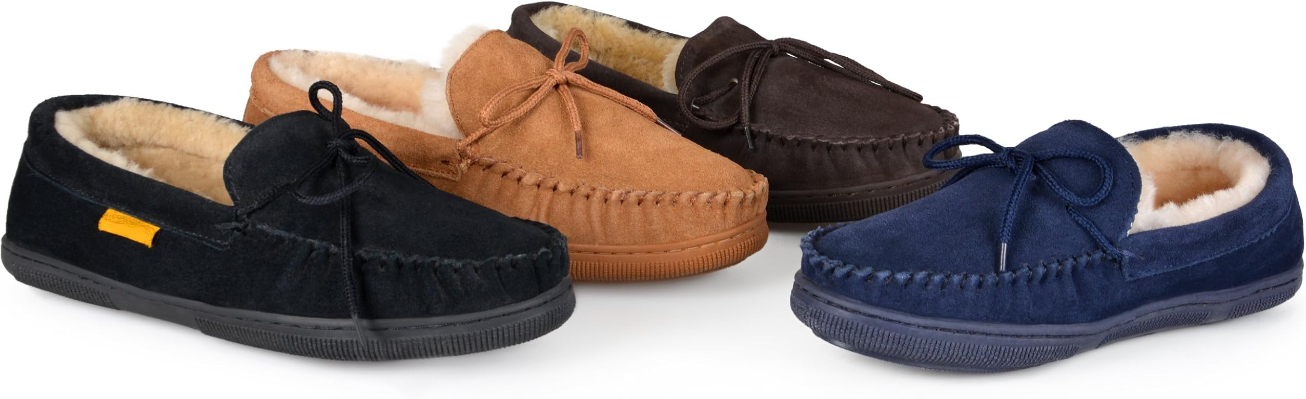 embroidered sheepskin moccasin slippers