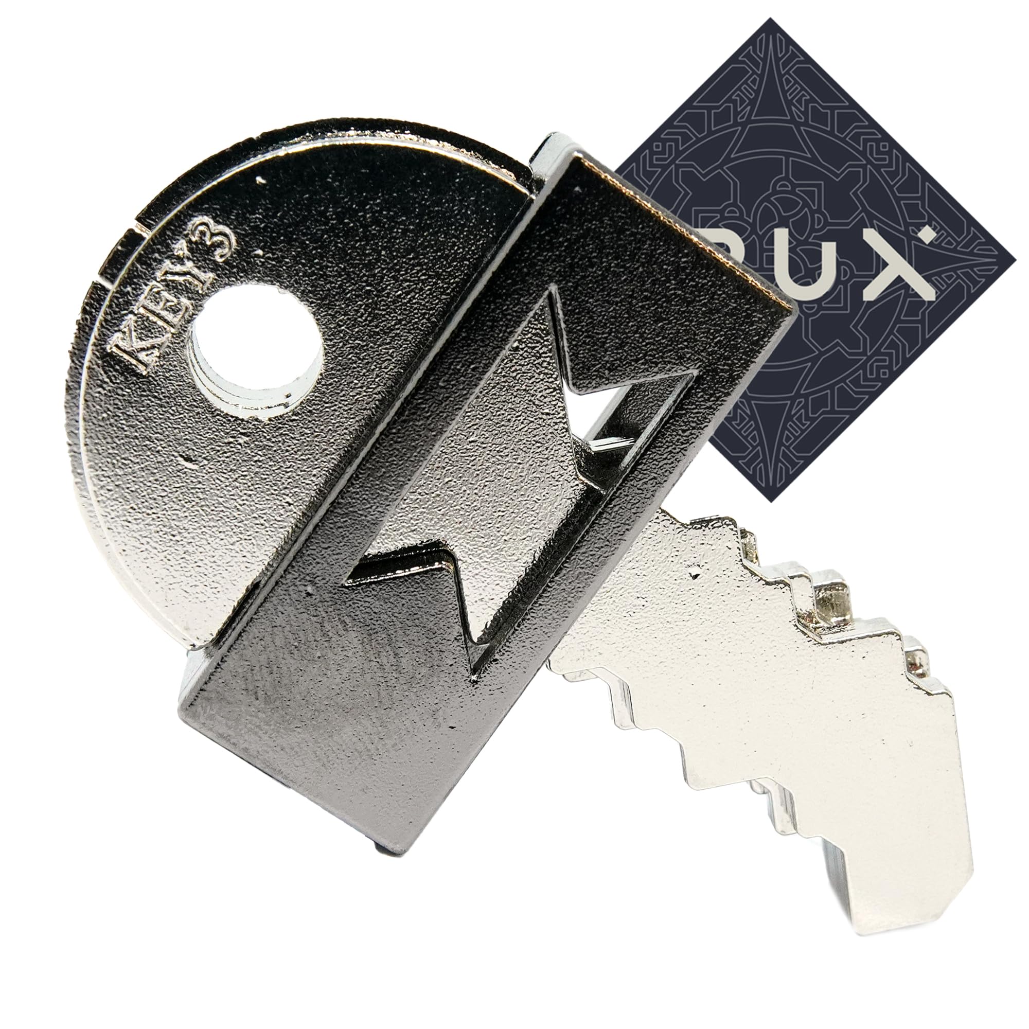 Hanayama Cast Key III Puzzle - Level 6 of 6 Grandmaster - Incredibly Difficult Puzzle - Includes Crux Sticker