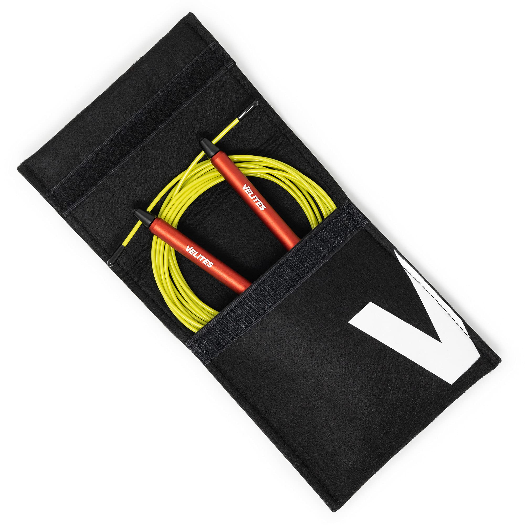 Skipping Rope for Crosstraining Fire 2.0 by VELITES | Weighted Speed Rope For Double Unders [Weights Not Included]. Also for Fitness Boxing and MMA