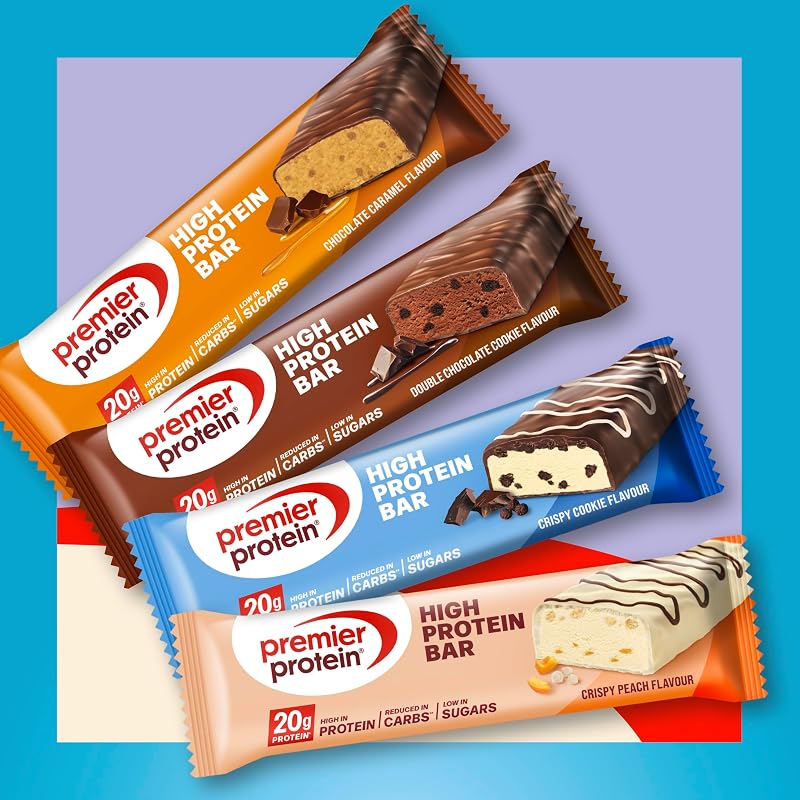 High Protein Bar Double Chocolate Cookie 16x40g - High Protein Low Sugar Riegel + Palmölfrei