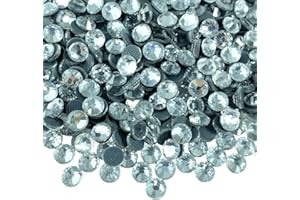 Jmassyang 3000 Pieces SS16 3.8mm Hotfix Rhinestones, Round Flatback Crystal Glass Hot Fix Rhinestones for Crafts Clothes Shoes Shirts Caps Decoration(Crystal)
