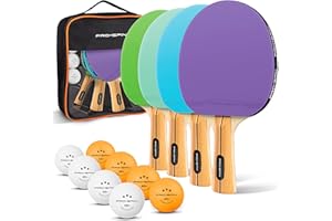 PRO SPIN PRO-SPIN Ping Pong Paddles - High-Performance Set with Premium Table Tennis Rackets, 3-Star Ping Pong Balls, Compact Storage Case | Professional Quality Ping Pong Paddle Set | Indoor & Outdoor Games