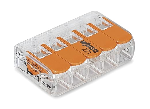 Wago 221-415 Verbindungsklemme 5-Leiter compact mit Betätigungshebel