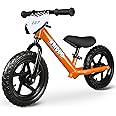 KRIDDO Toddler Balance Bike 2 Year Old, Age 24 Months to 5 Years Old, 12 Inch Push Bicycle with Customize Plate (3 Sets of Stickers Included), Steady Balancing, Gift Bike for 2-3 Boys Girls