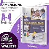 G4Gadget A4 Punched Pockets 500 Pack 30 Micron 10-15 Sheets Value Set view 2