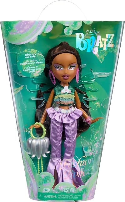 Bratz Fashion Pixiez Sasha Collectible Doll with Wings Ring Purple 11.5 in