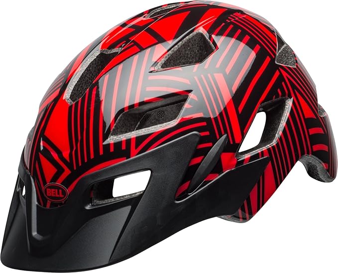 BELL SIDETRACK Youth Kinder-Fahrradhelm - Red/Black Seeker