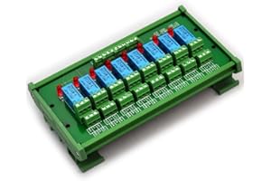 Electronics-Salon DIN Rail Mount 8 DPDT Signal Relay Interface Module. (Operating Voltage: DC 24V)