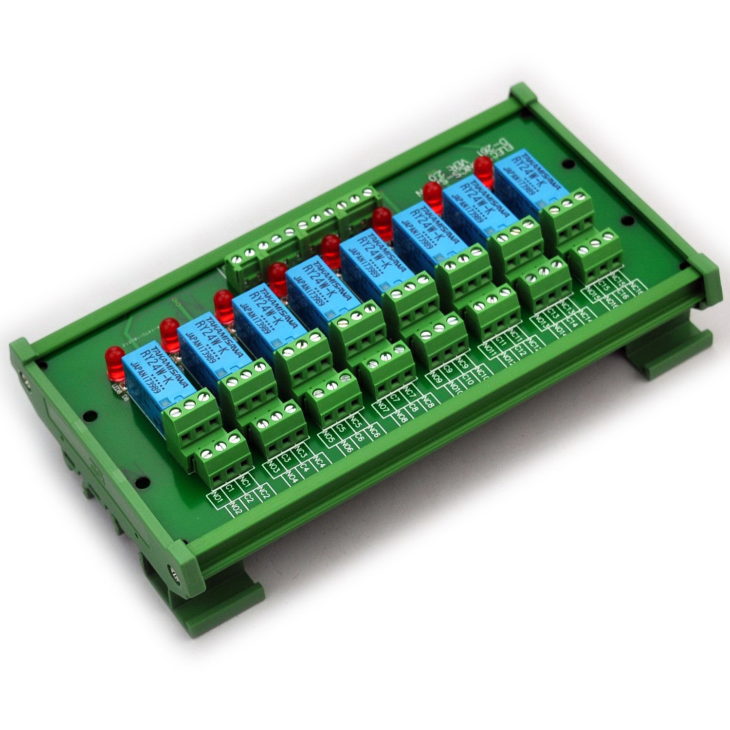 Electronics-Salon DIN Rail Mount 8 DPDT Signal