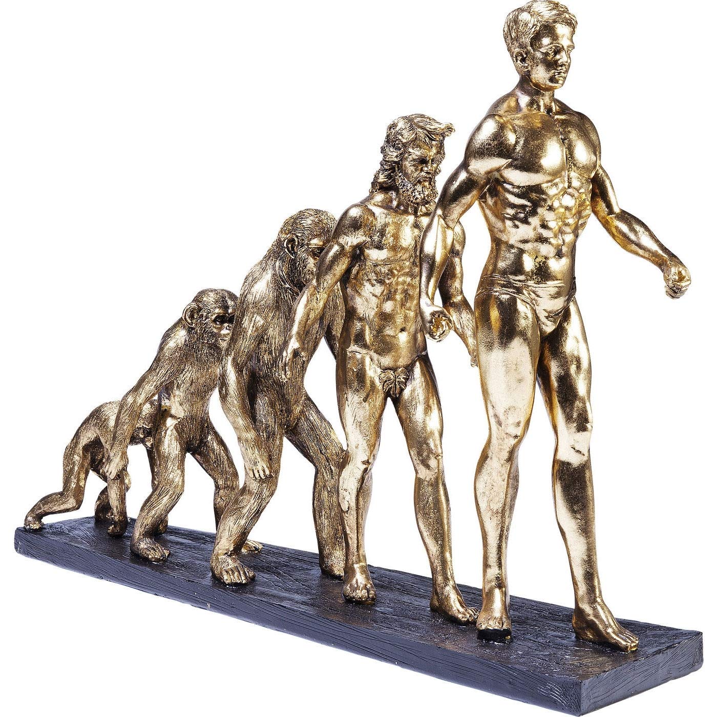 Kare Design Deco Figurine Evolution, Gold, Human Scuplture, Accessories, Room Decor, Home Decor for Living Room, Bedroom, Hallway, 43x58x19cm (H/W/D)
