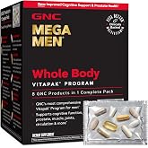 GNC Mega Men Whole Body Vitapak Program for Men, 30 Servings | Supports Whole Body Wellness, Provides Brain, Heart, and Joint Support, Features a Clinically Proven Multivitamin Blend
