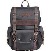Harley-Davidson Travel Backpack, Ponderosa Ballistic &amp; Leather USB Bag - Black