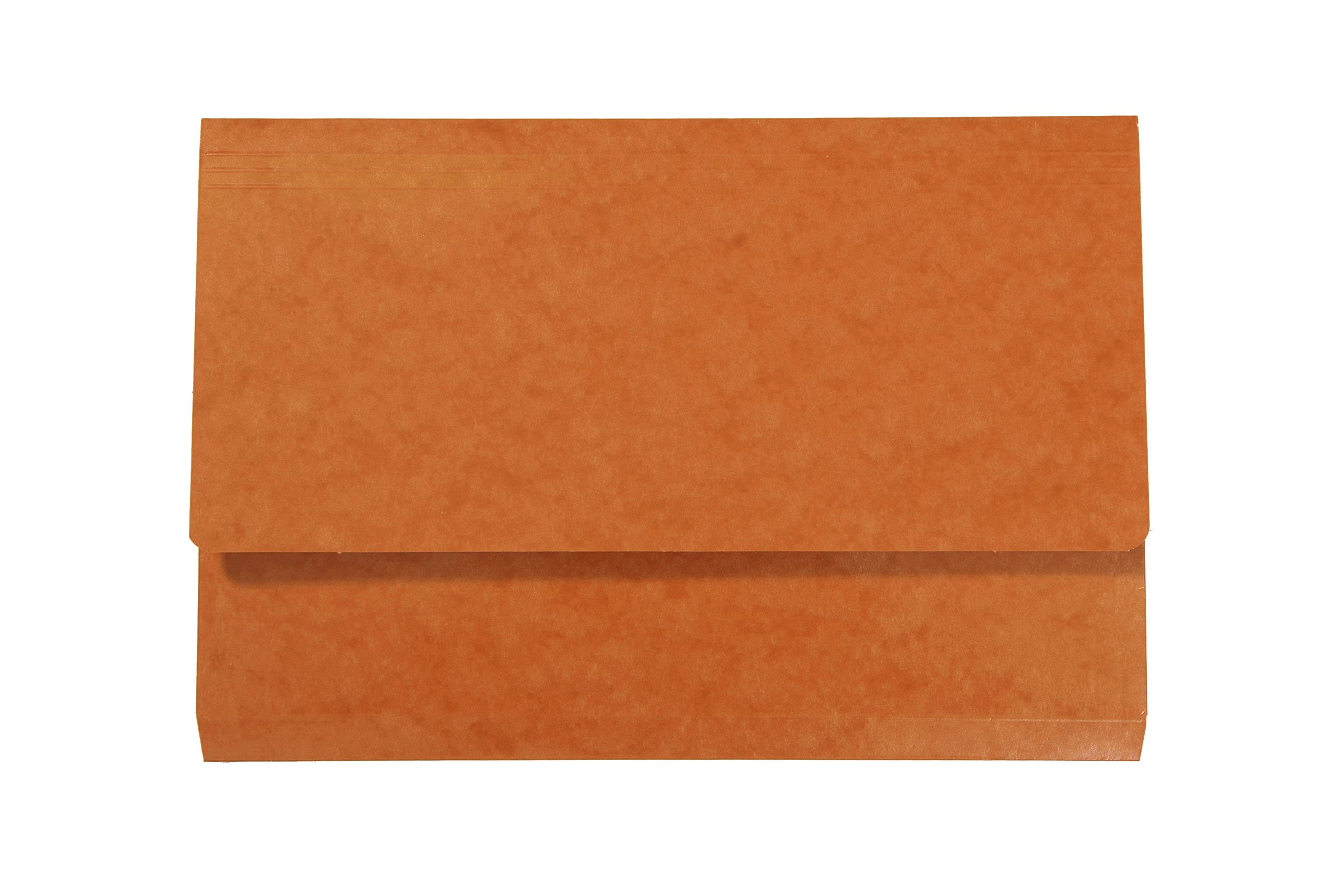Exacompta Iderama Document Wallets, 265gsm, Foolscap - Orange, Pack of 10