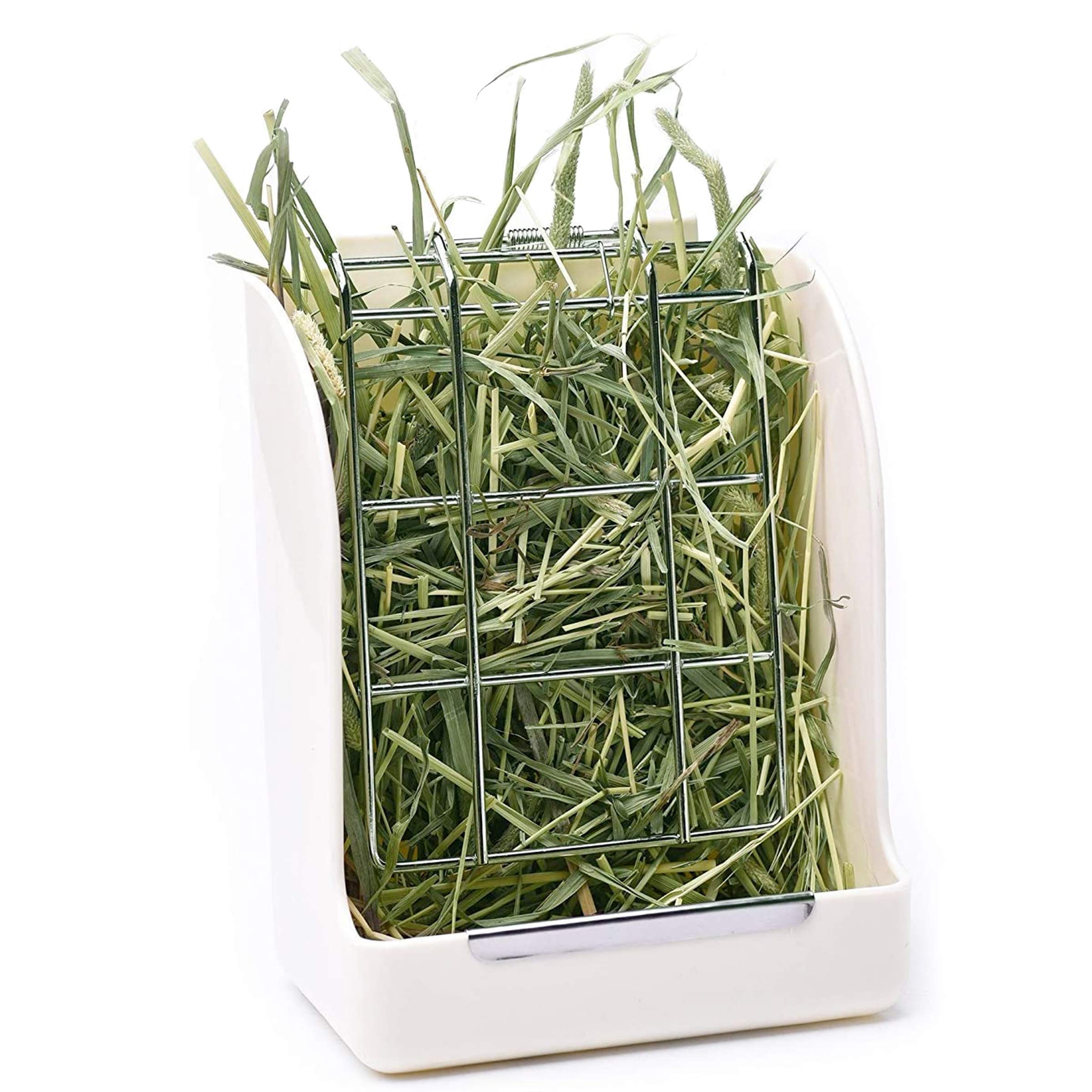 Photo 1 of CalPalmy Hay Feeder for Rabbits, Guinea Pigs, and Chinchillas - Minimize Waste and Mess with 5.5" x 3.5" x 7.4" Hanging Alfalfa and Timothy Hay Dispenser