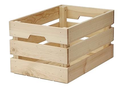 Ikea Knagglig Box Solid Pine 46x31x25 Cm Amazon Co Uk Kitchen Home