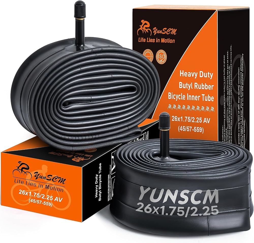 YunSCM 2Pcs 26x1.75-2.25 Inner Tubes AV32mm Schrader 26 inch