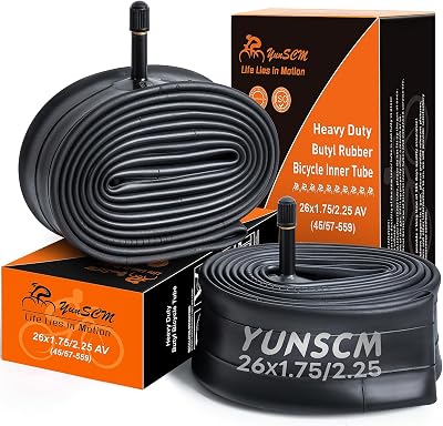 YunSCM 2Pcs 26x1.75-2.25 Inner Tubes AV32mm Schrader 26 inch