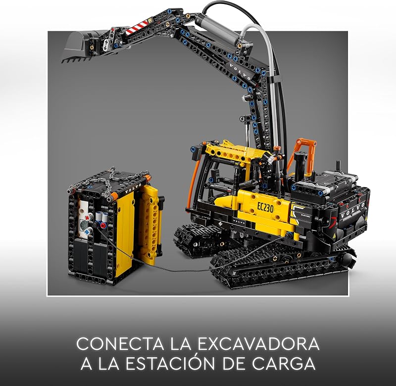 Caminhão lego technic fmx e veículos de brinquedo com escavadeira elétrica volvo ec230, para meninos e meninas de 10 anos ou mais, decoração de prateleira 42175
