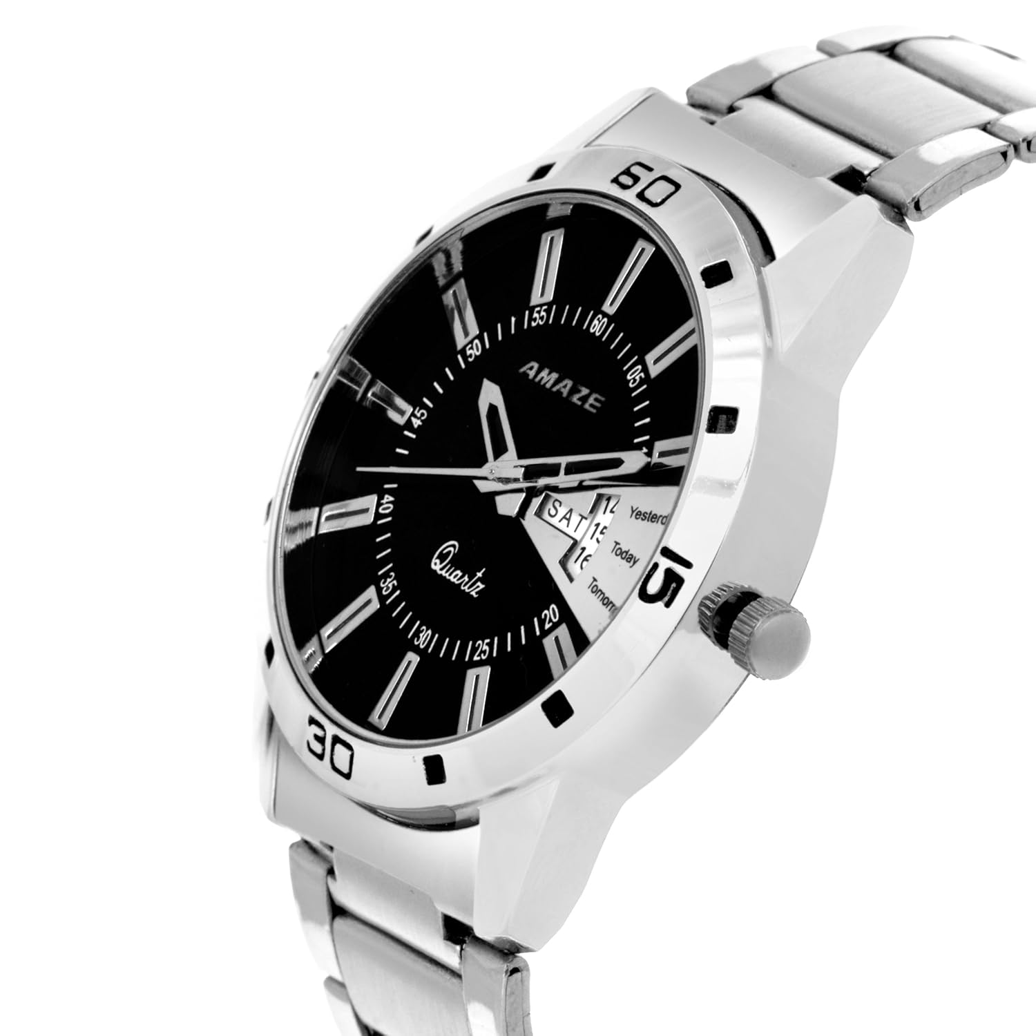 amaze analogue black dial men's watch - amaze39