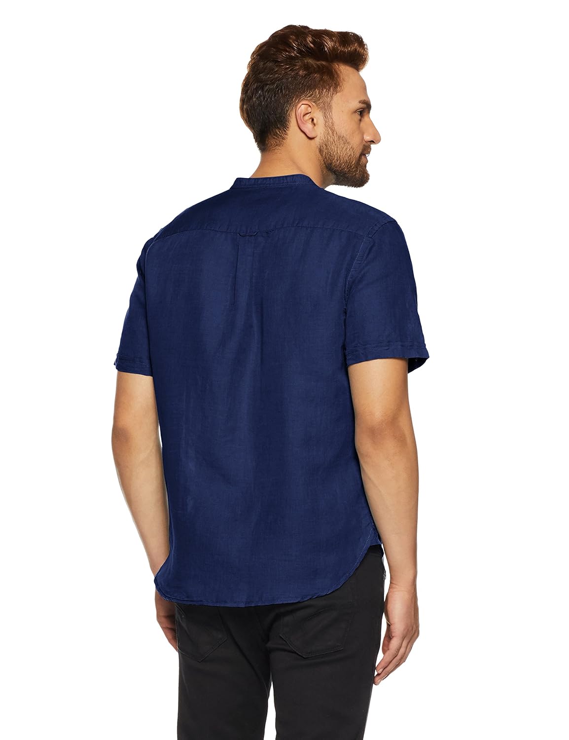 marks & spencer men's solid regular fit casual shirt